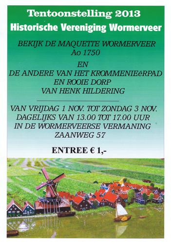 2013 - Tentoonstelling Maquette Wormerveer anno 1750